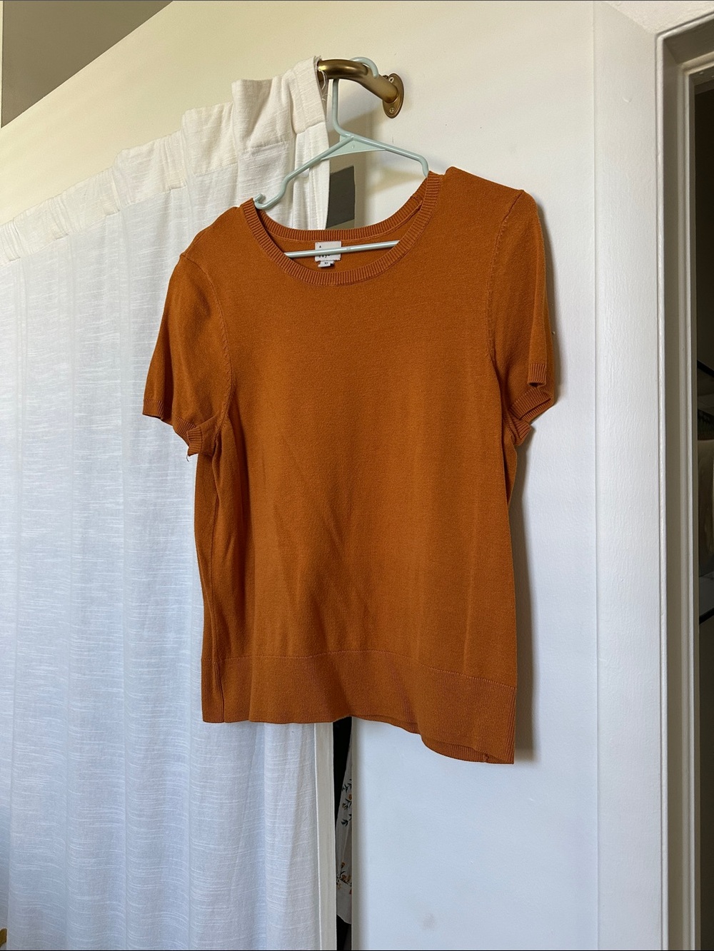 a new day Rust Orange Short Sleeve Crewneck Knit Tee